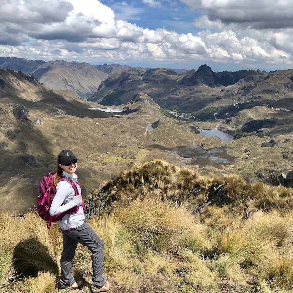 hiking in the cajas national park in ecuador