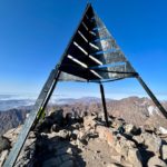 metal triangular structure on the top of mt toubkal
