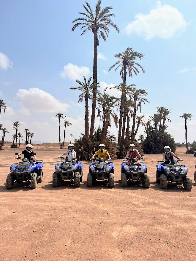 group on quad bikes in marrakech