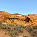 natural arch bridge in arches national park moab utah