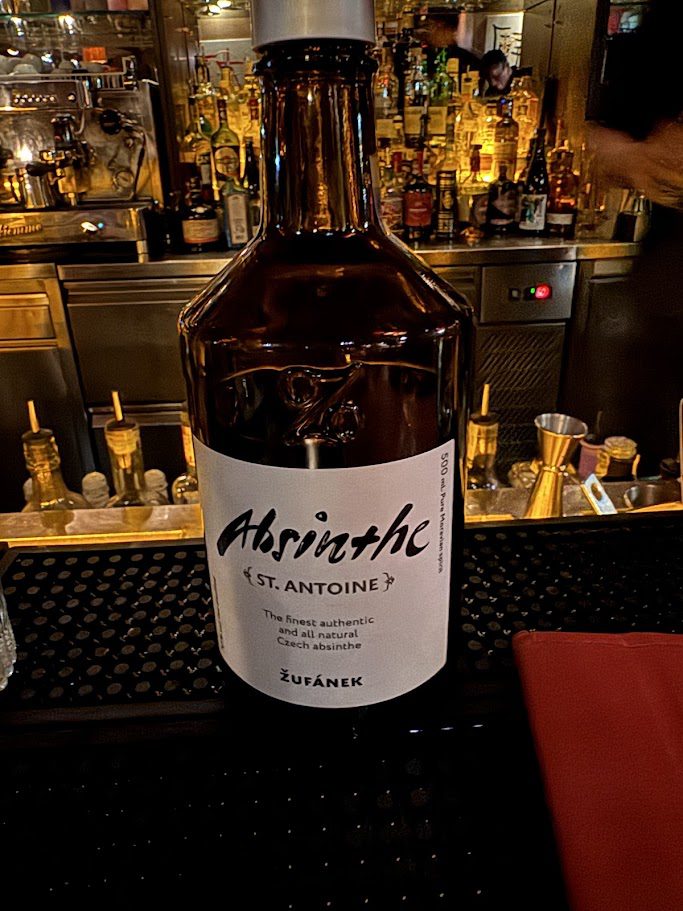 bottle of absinthe in prague czech republic